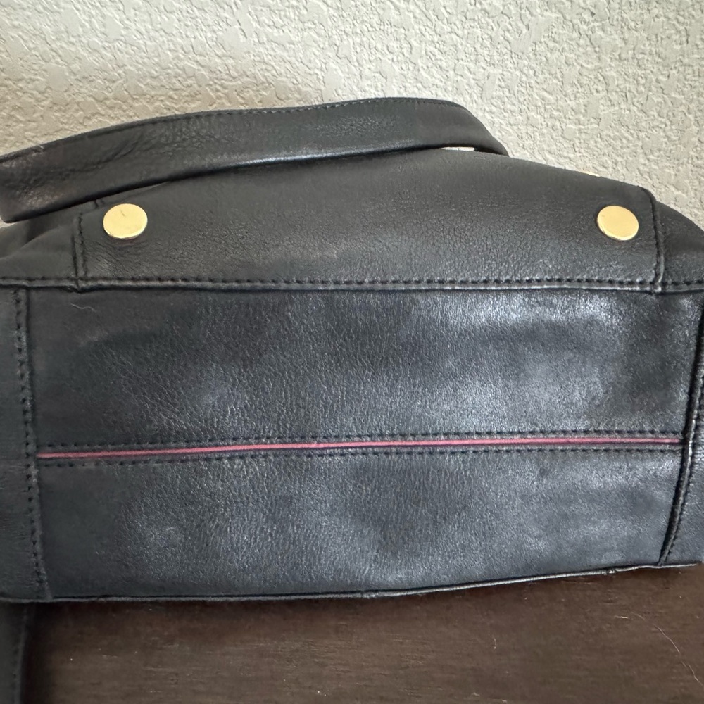 Hammitt Daniel Medium Black Shoulder Bag with Gold Accents - Picture 3 of 7